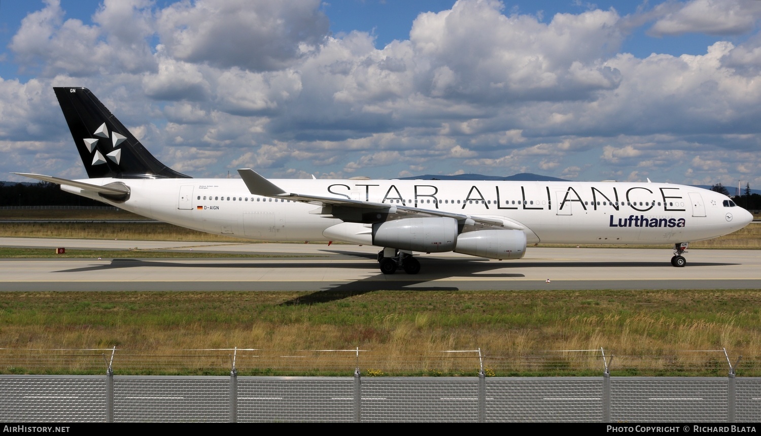 Aircraft Photo of D-AIGN | Airbus A340-313 | Lufthansa | AirHistory.net #646683