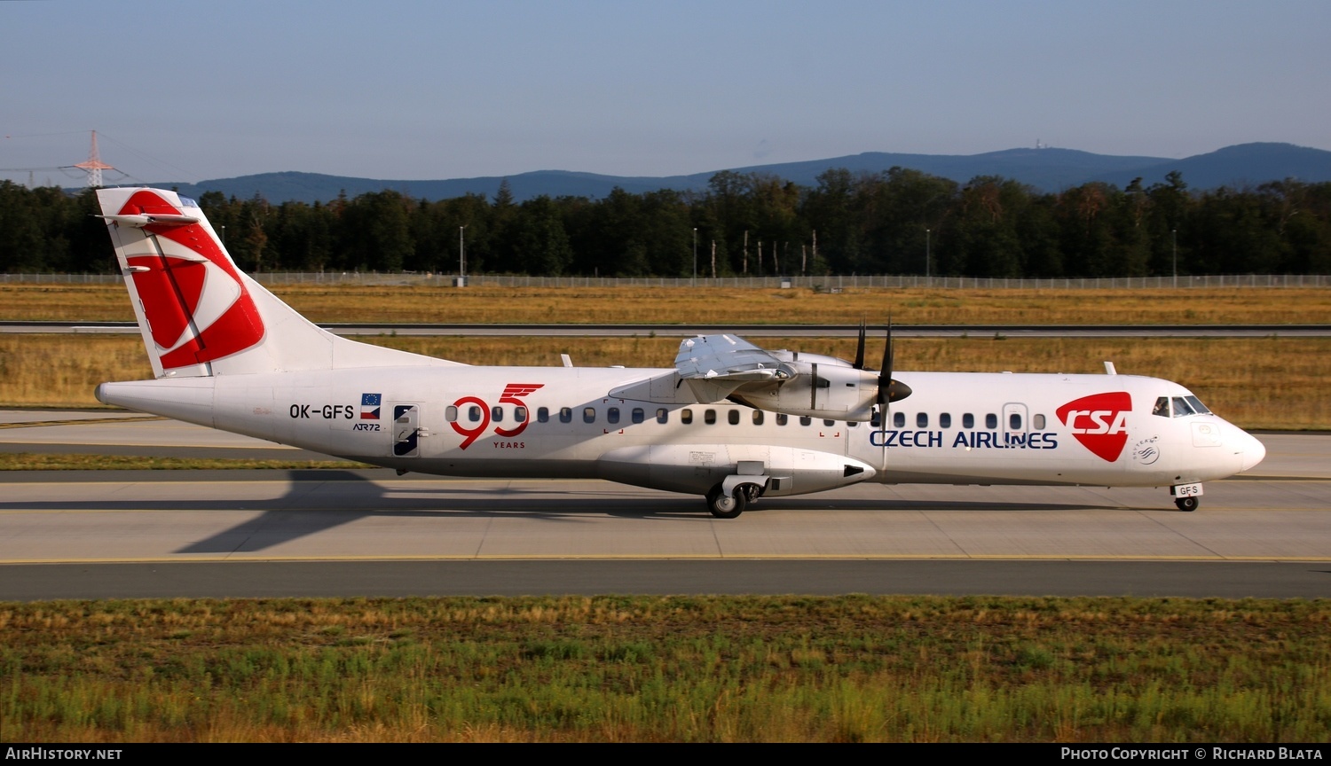 Aircraft Photo of OK-GFS | ATR ATR-72-500 (ATR-72-212A) | ČSA - Czech Airlines | AirHistory.net #646685