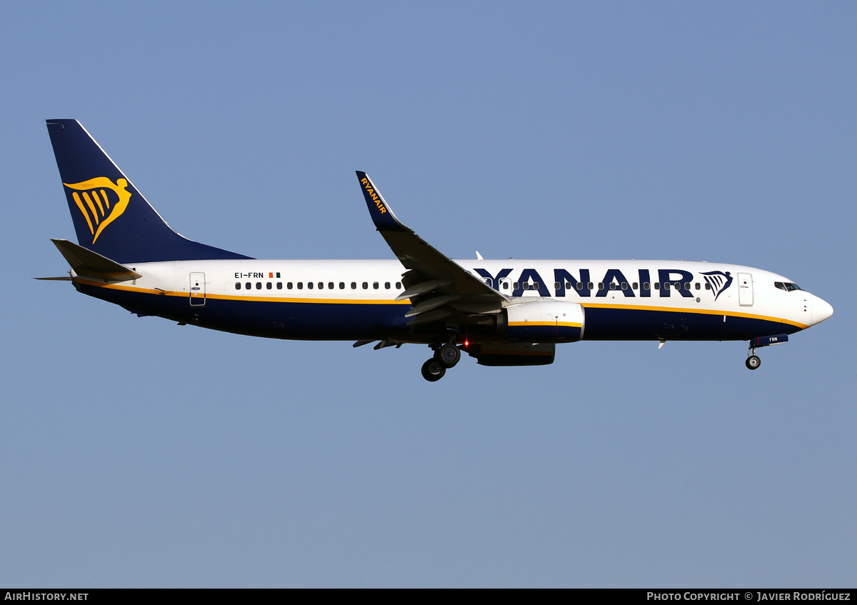 Aircraft Photo of EI-FRN | Boeing 737-8AS | Ryanair | AirHistory.net #646706