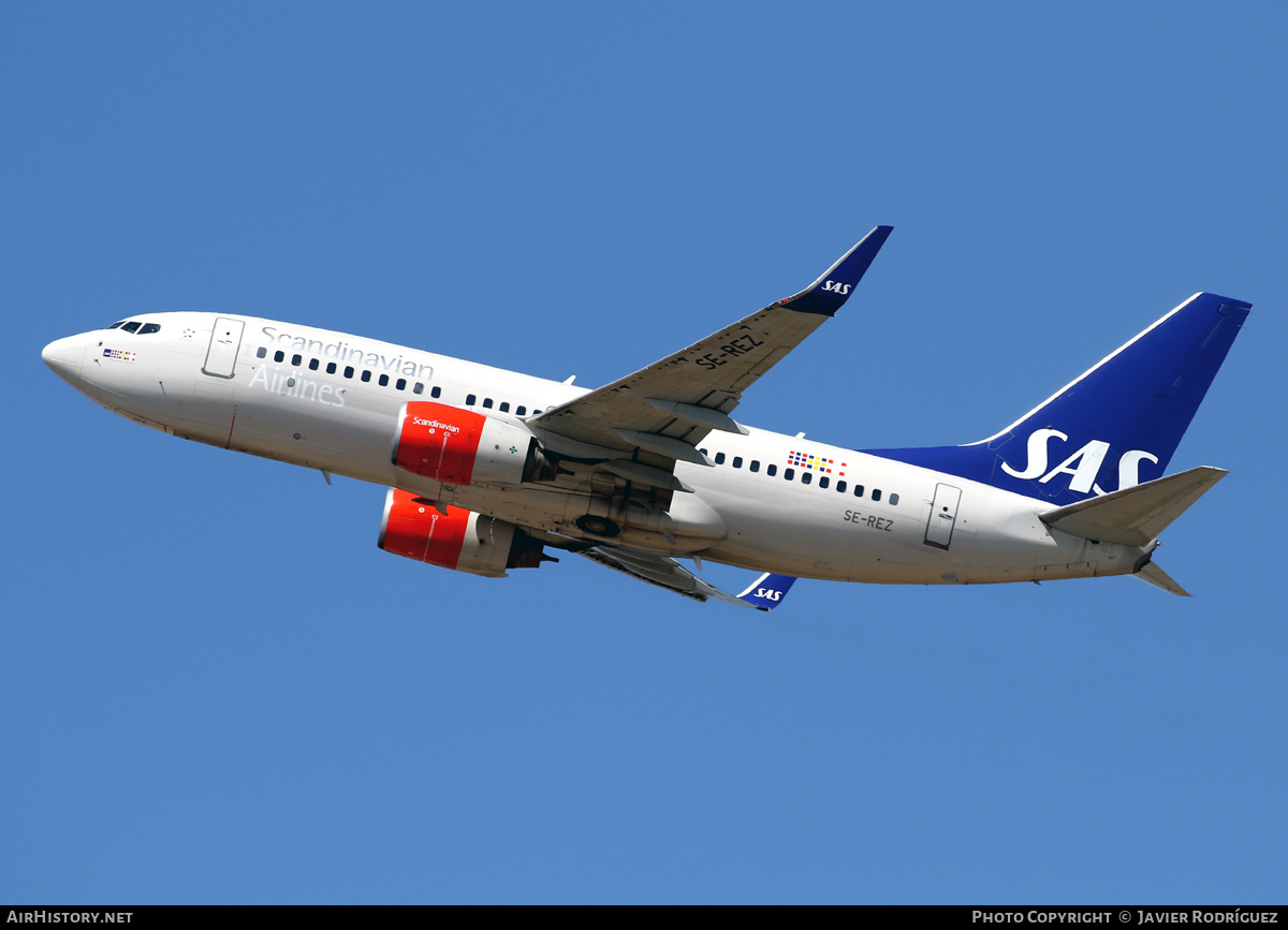 Aircraft Photo of SE-REZ | Boeing 737-76N | Scandinavian Airlines - SAS | AirHistory.net #646719
