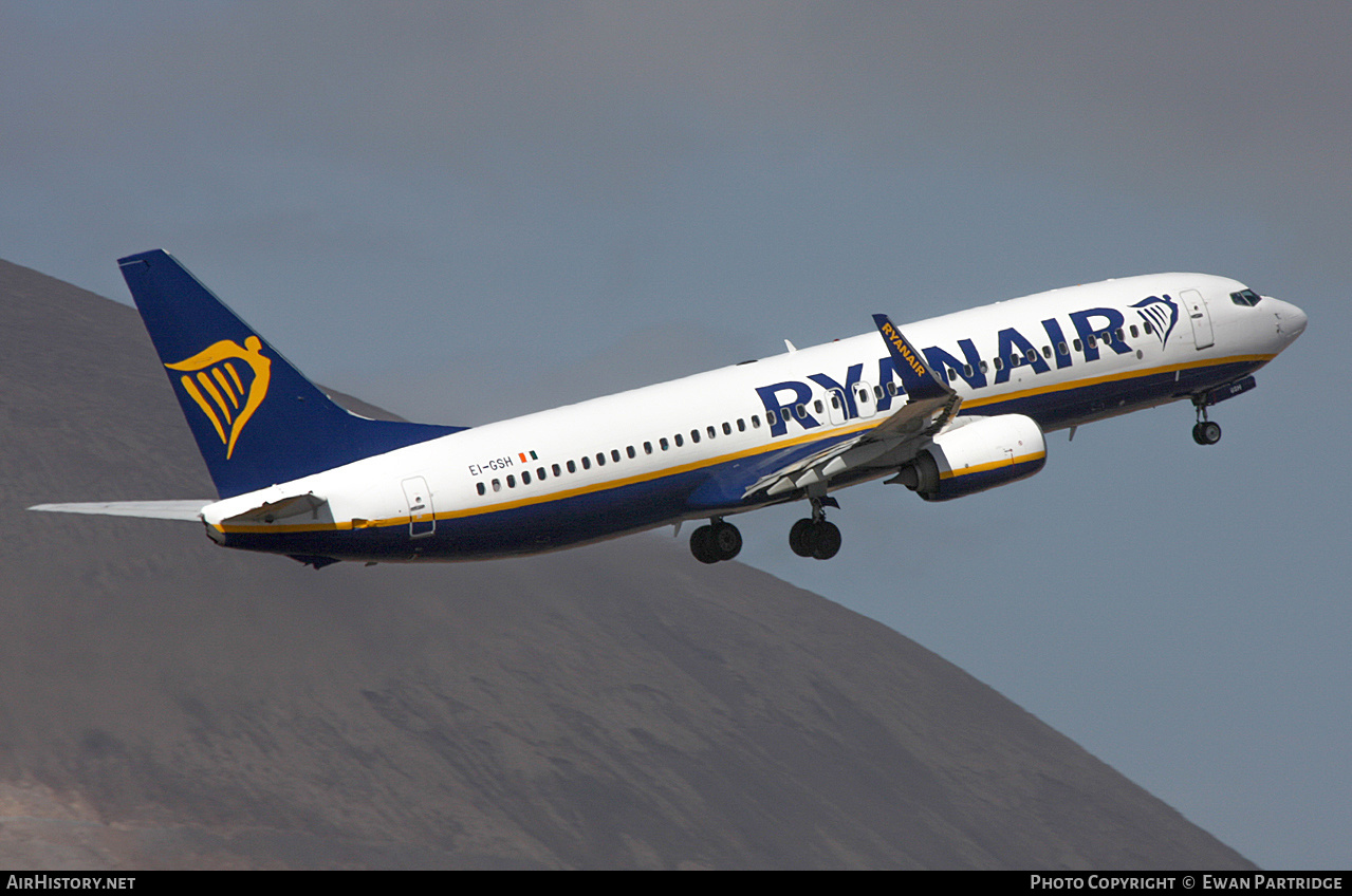 Aircraft Photo of EI-GSH | Boeing 737-800 | Ryanair | AirHistory.net #646765