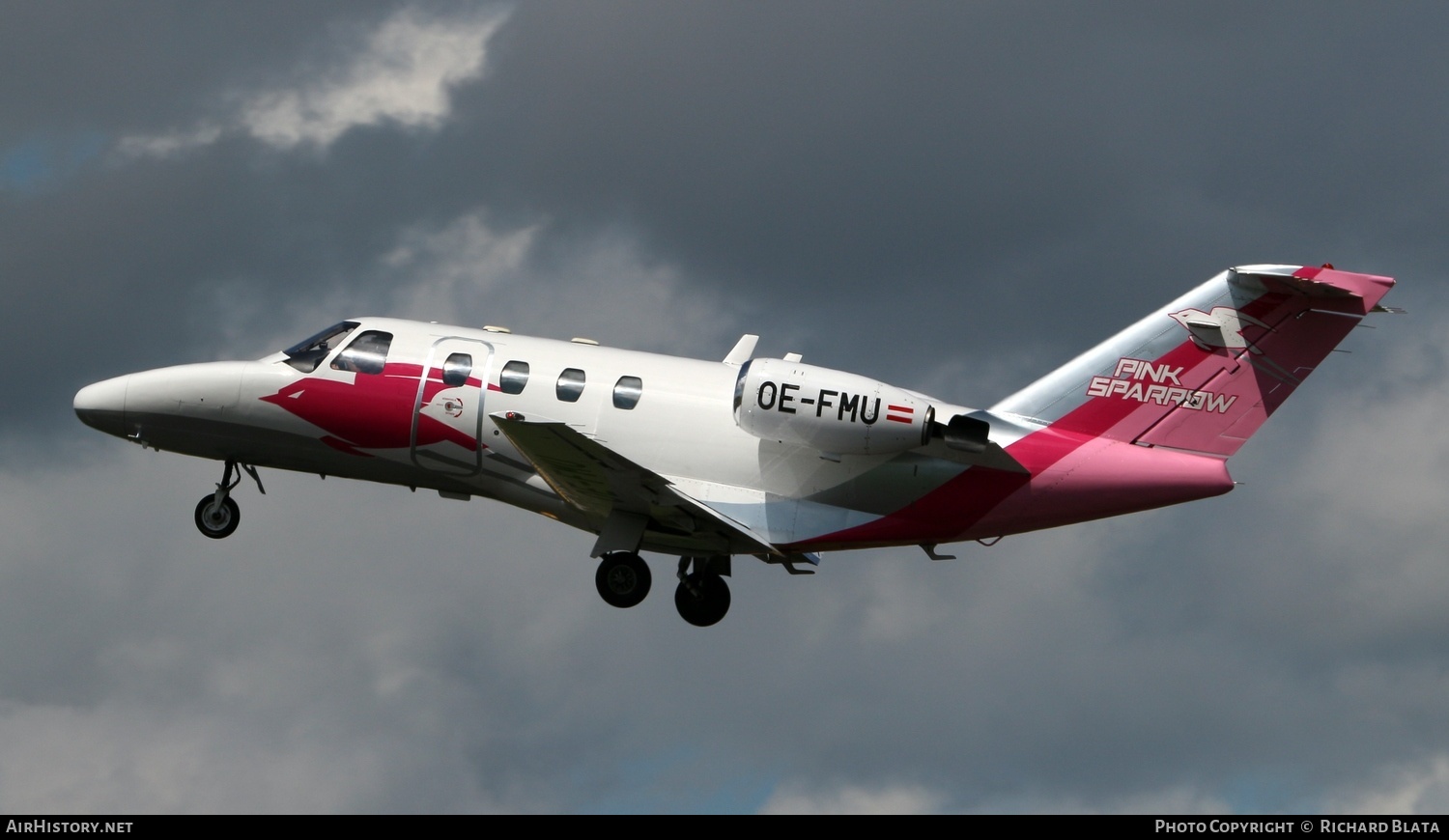 Aircraft Photo of OE-FMU | Cessna 525 CitationJet | Pink Sparrow | AirHistory.net #646817