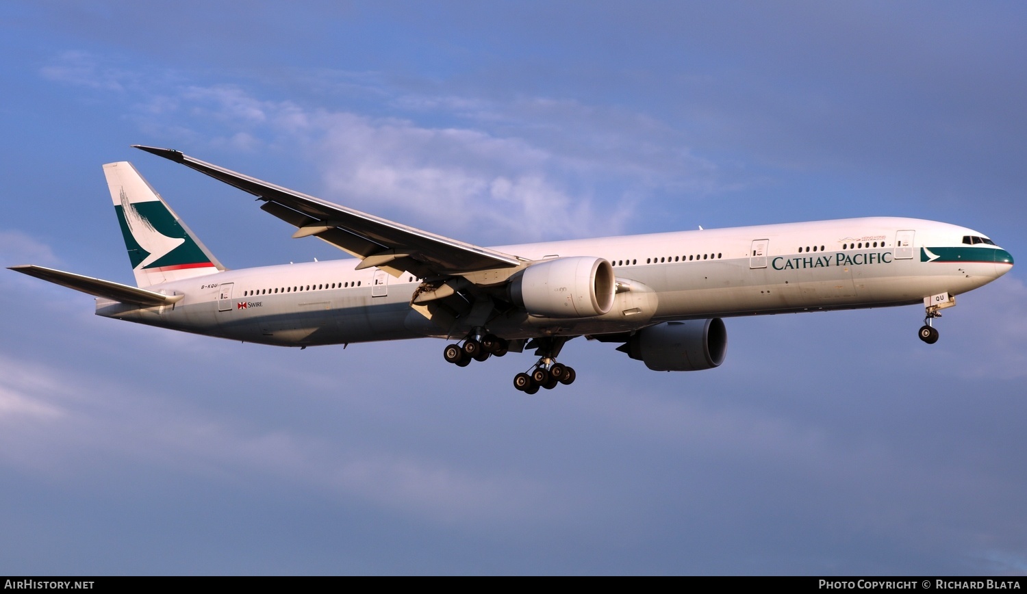 Aircraft Photo of B-KQU | Boeing 777-367/ER | Cathay Pacific Airways | AirHistory.net #646825
