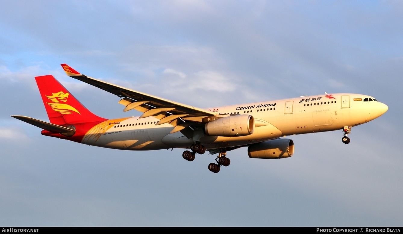 Aircraft Photo of B-8019 | Airbus A330-243 | Capital Airlines | AirHistory.net #646833