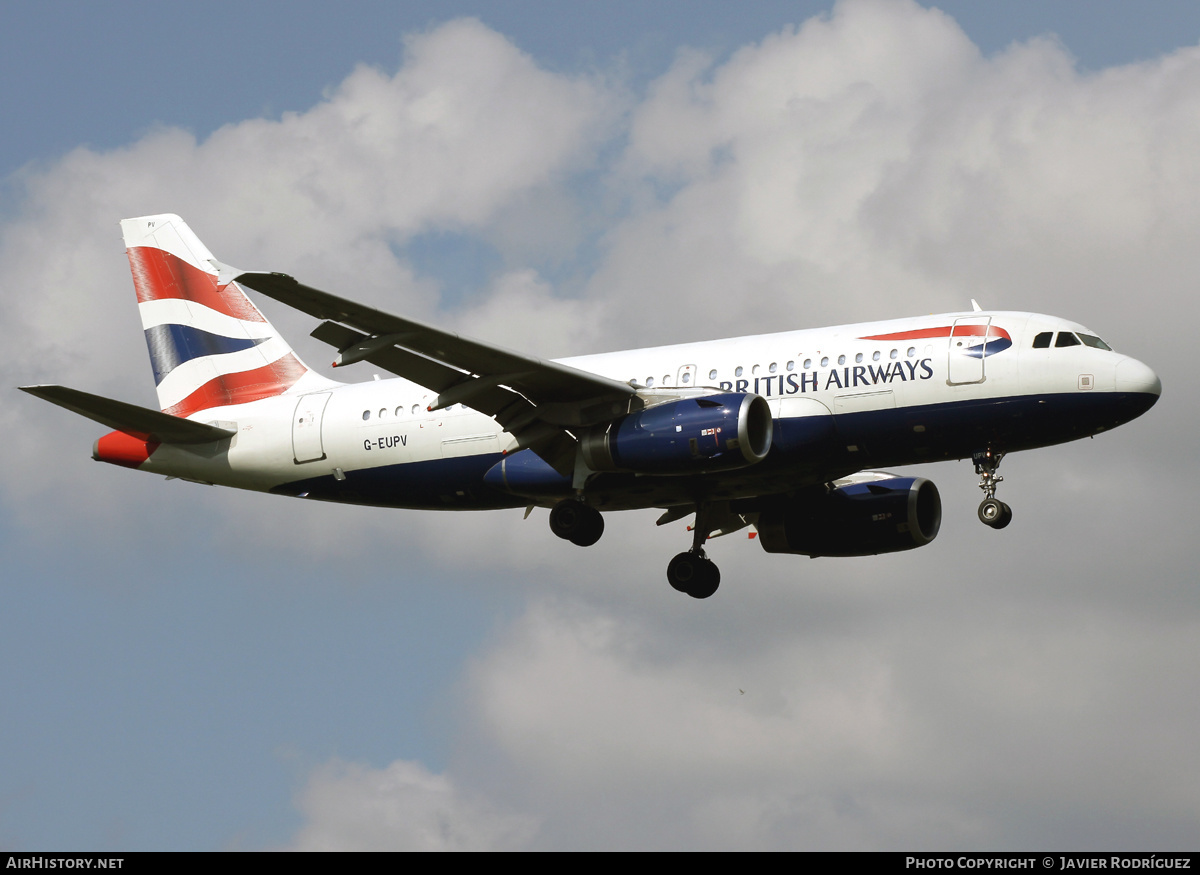 Aircraft Photo of G-EUPV | Airbus A319-131 | British Airways | AirHistory.net #646859
