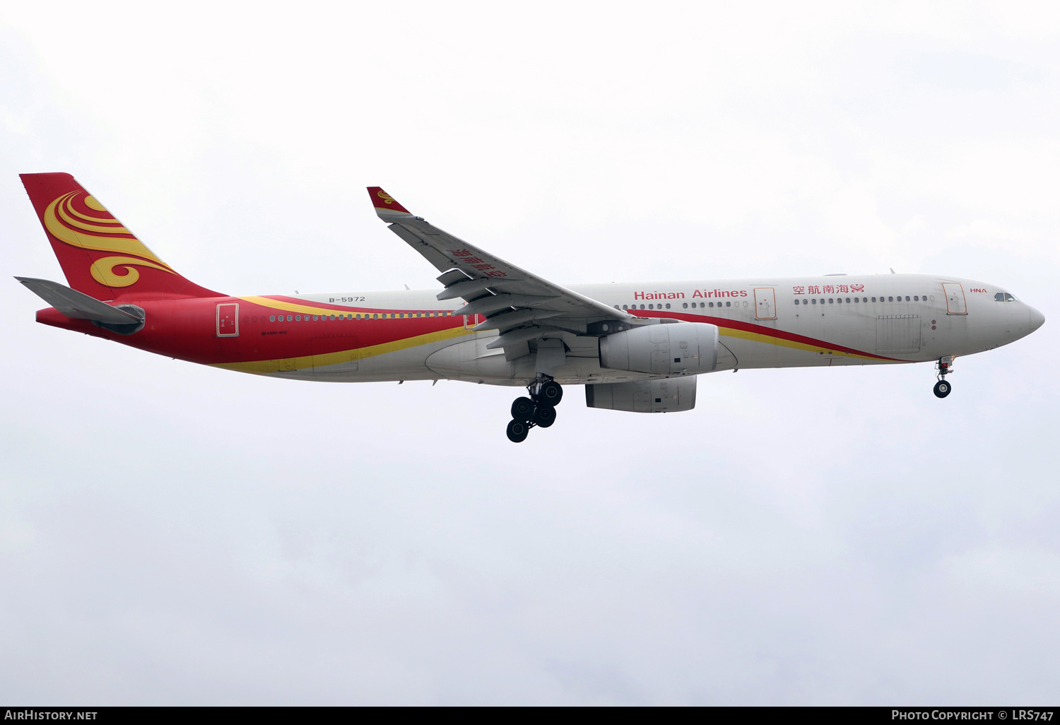 Aircraft Photo of B-5972 | Airbus A330-343E | Hainan Airlines | AirHistory.net #646864