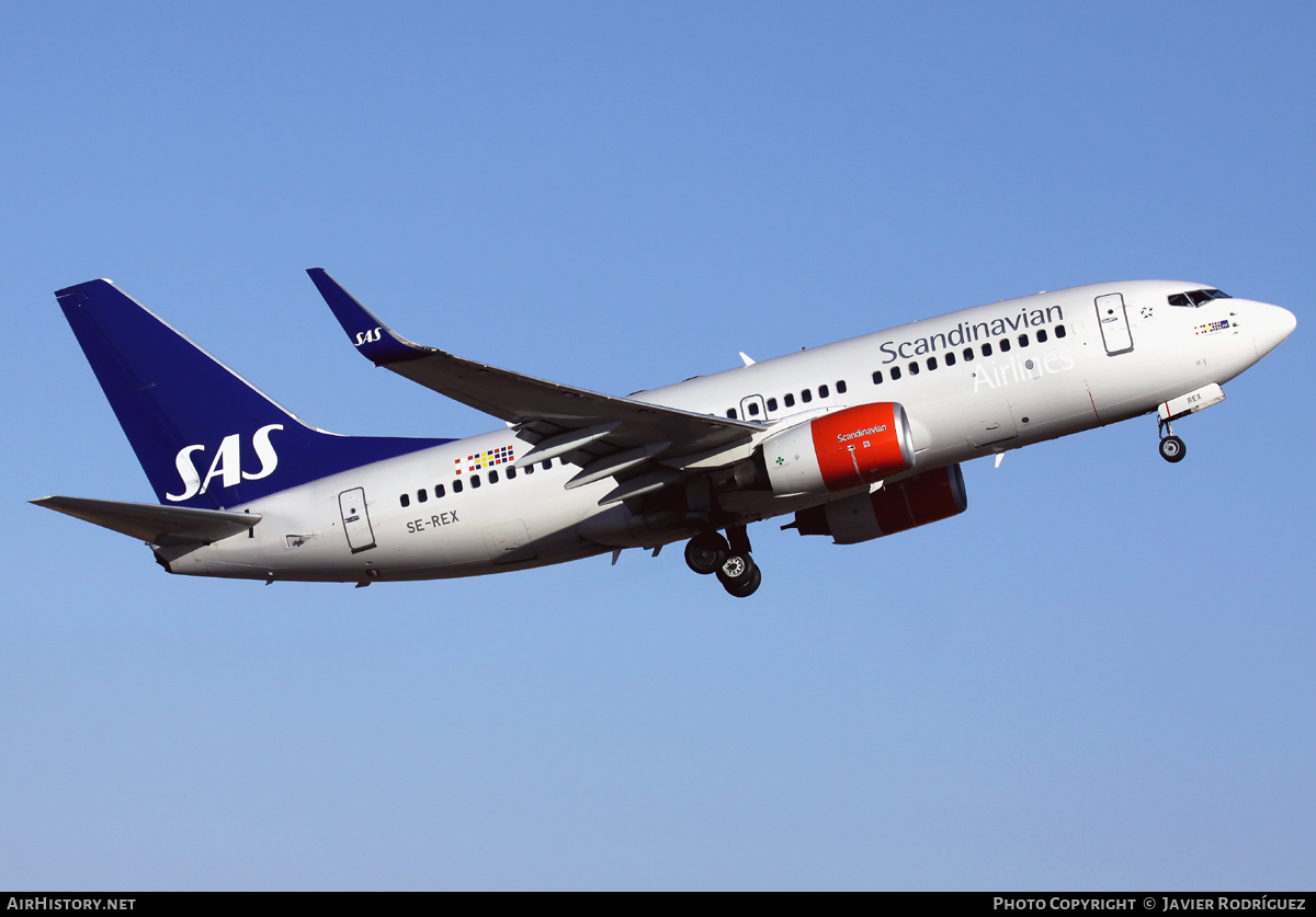 Aircraft Photo of SE-REX | Boeing 737-76N | Scandinavian Airlines - SAS | AirHistory.net #646926