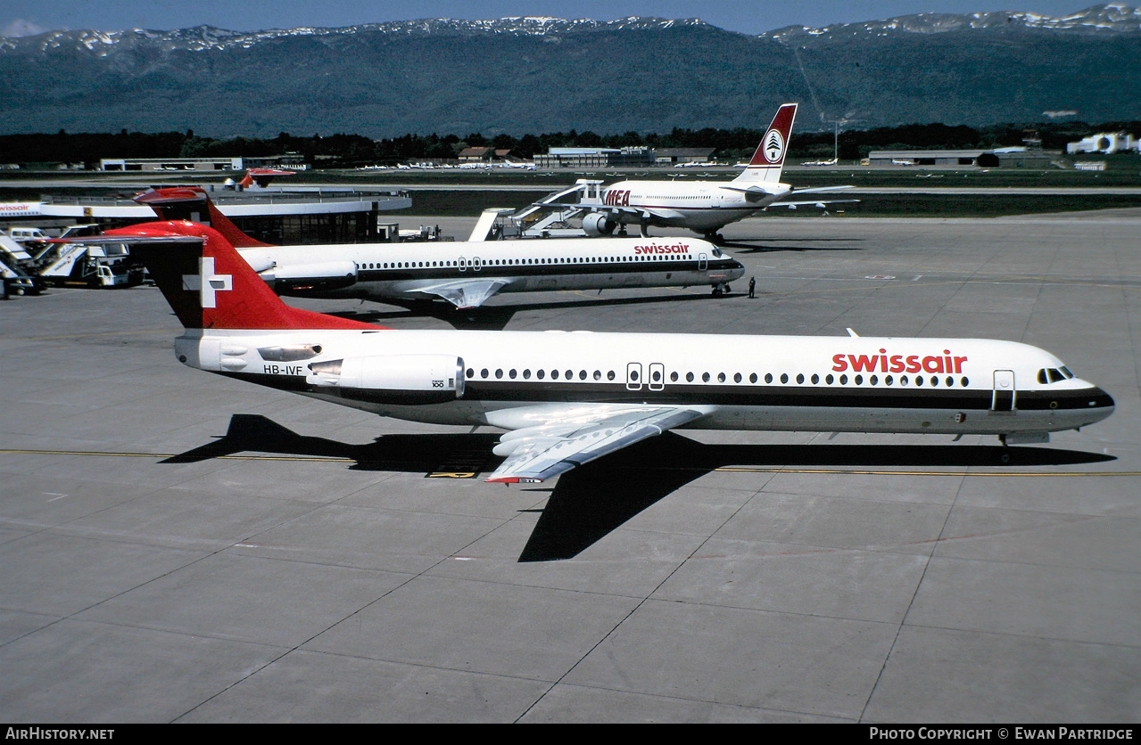 Aircraft Photo of HB-IVF | Fokker 100 (F28-0100) | Swissair | AirHistory.net #647019