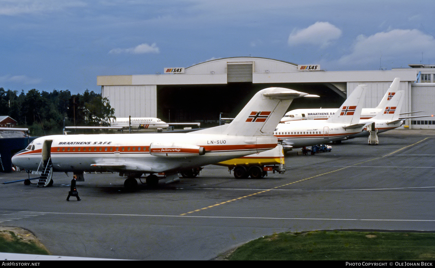 Aircraft Photo of LN-SUO | Fokker F28-1000 Fellowship | Braathens SAFE | AirHistory.net #647065