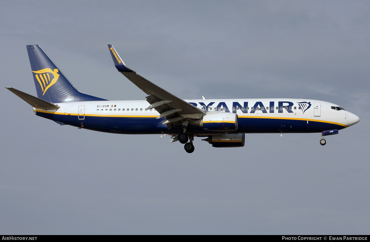 Aircraft Photo of EI-GXM | Boeing 737-800 | Ryanair | AirHistory.net #647090