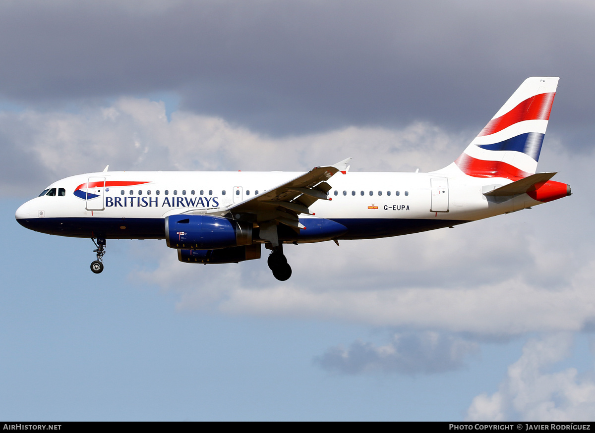 Aircraft Photo of G-EUPA | Airbus A319-131 | British Airways | AirHistory.net #647107