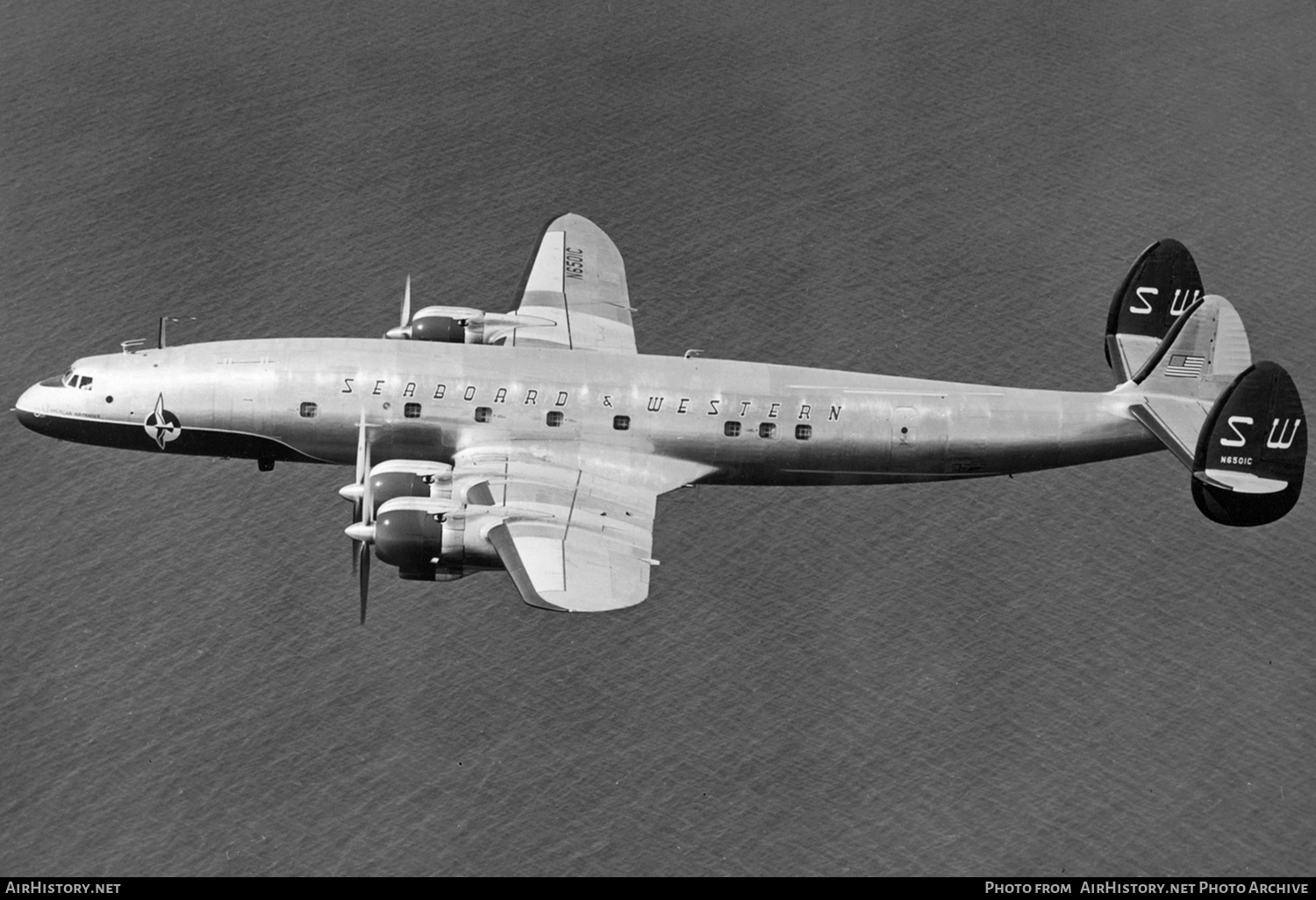 Aircraft Photo of N6501C | Lockheed L-1049D Super Constellation | Seaboard & Western Airlines | AirHistory.net #647134