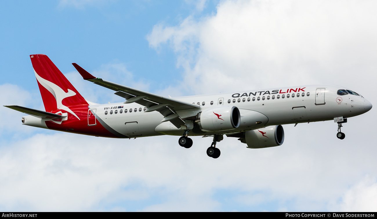 Aircraft Photo of VH-4XB | Airbus A220-371 (BD-500-1A11) | QantasLink | AirHistory.net #647170