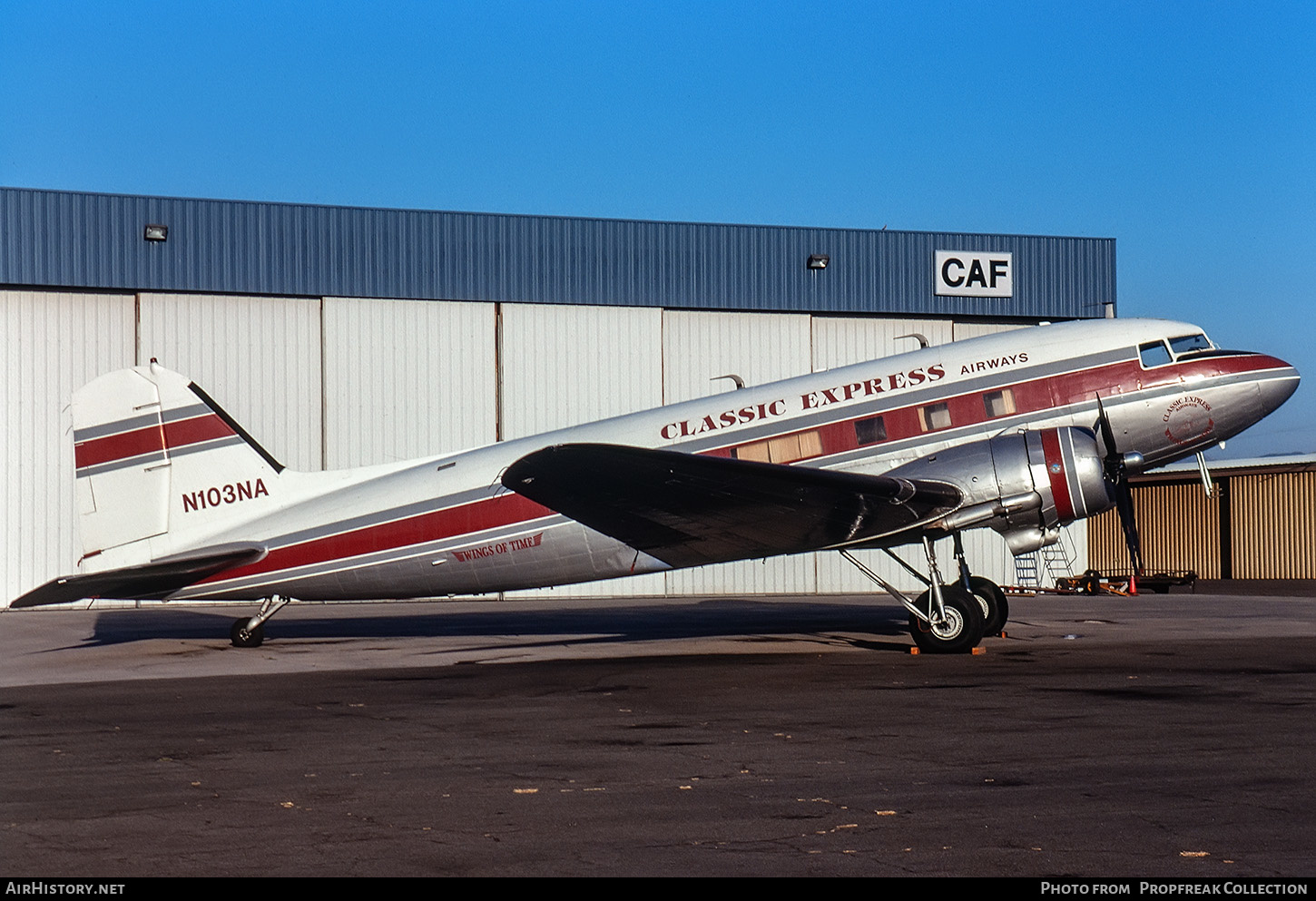 Aircraft Photo of N103NA | Douglas DC-3(C) | Classic Express Airways | AirHistory.net #647210