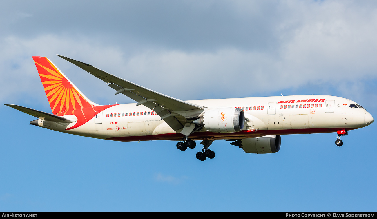 Aircraft Photo of VT-ANJ | Boeing 787-8 Dreamliner | Air India | AirHistory.net #647221