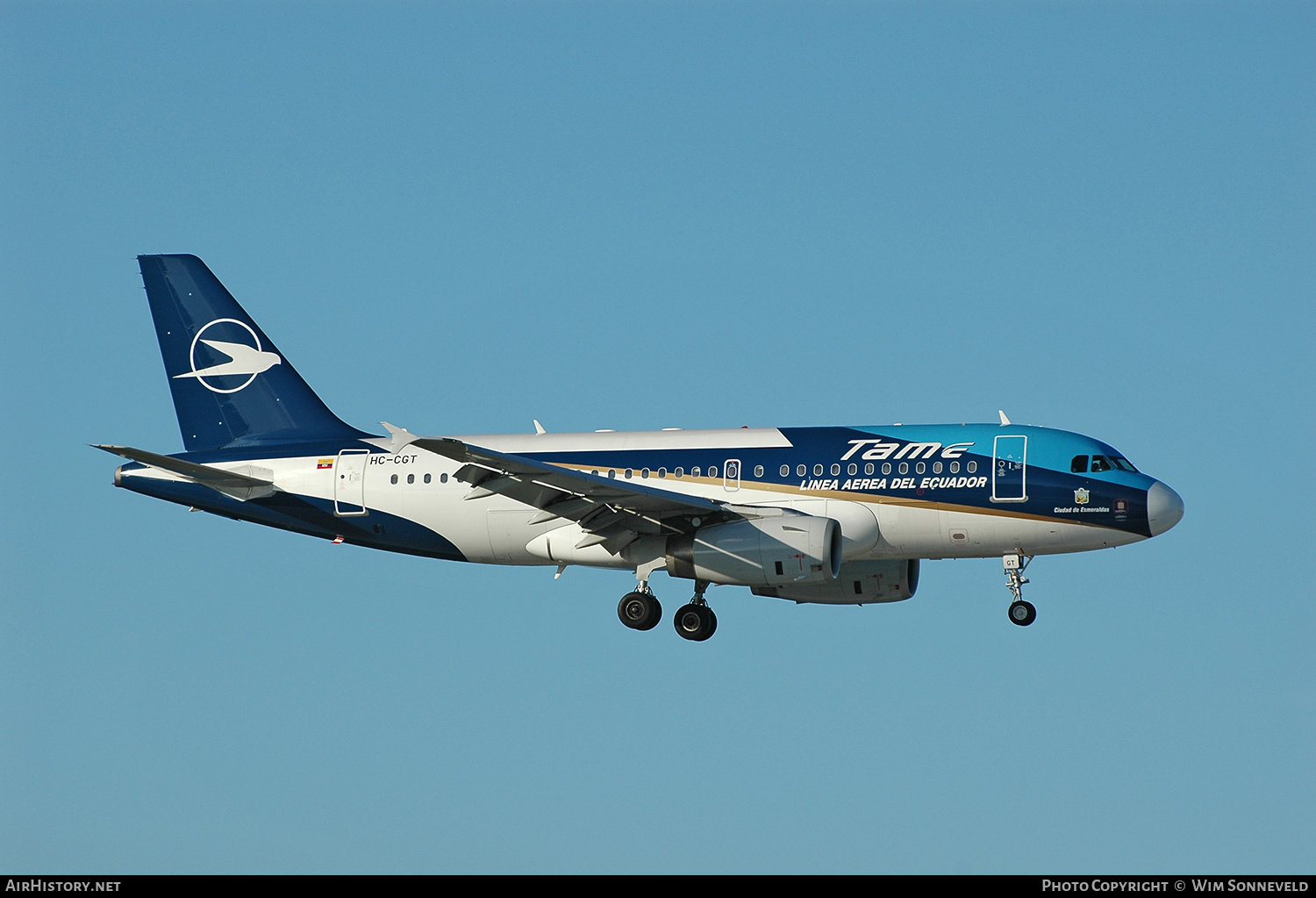 Aircraft Photo of HC-CGT | Airbus A319-132 | TAME Línea Aérea del Ecuador | AirHistory.net #647297