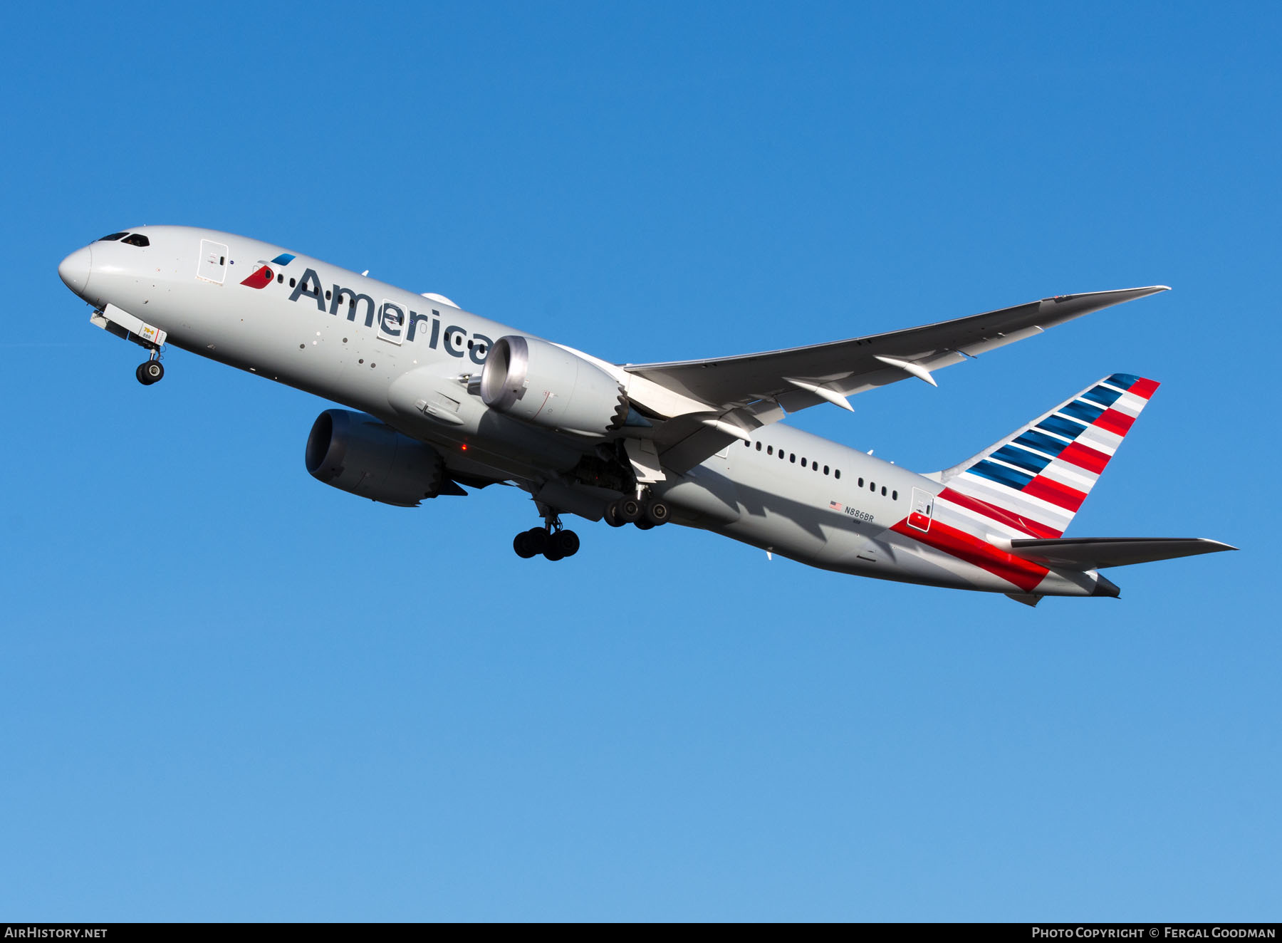 Aircraft Photo of N886BR | Boeing 787-8 Dreamliner | American Airlines | AirHistory.net #647404