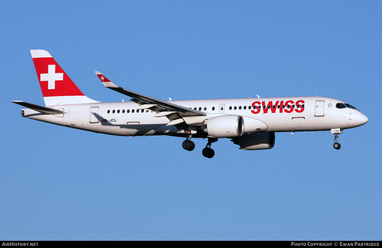 Aircraft Photo of HB-JCL | Bombardier CSeries CS300 (BD-500-1A11) | Swiss International Air Lines | AirHistory.net #647409