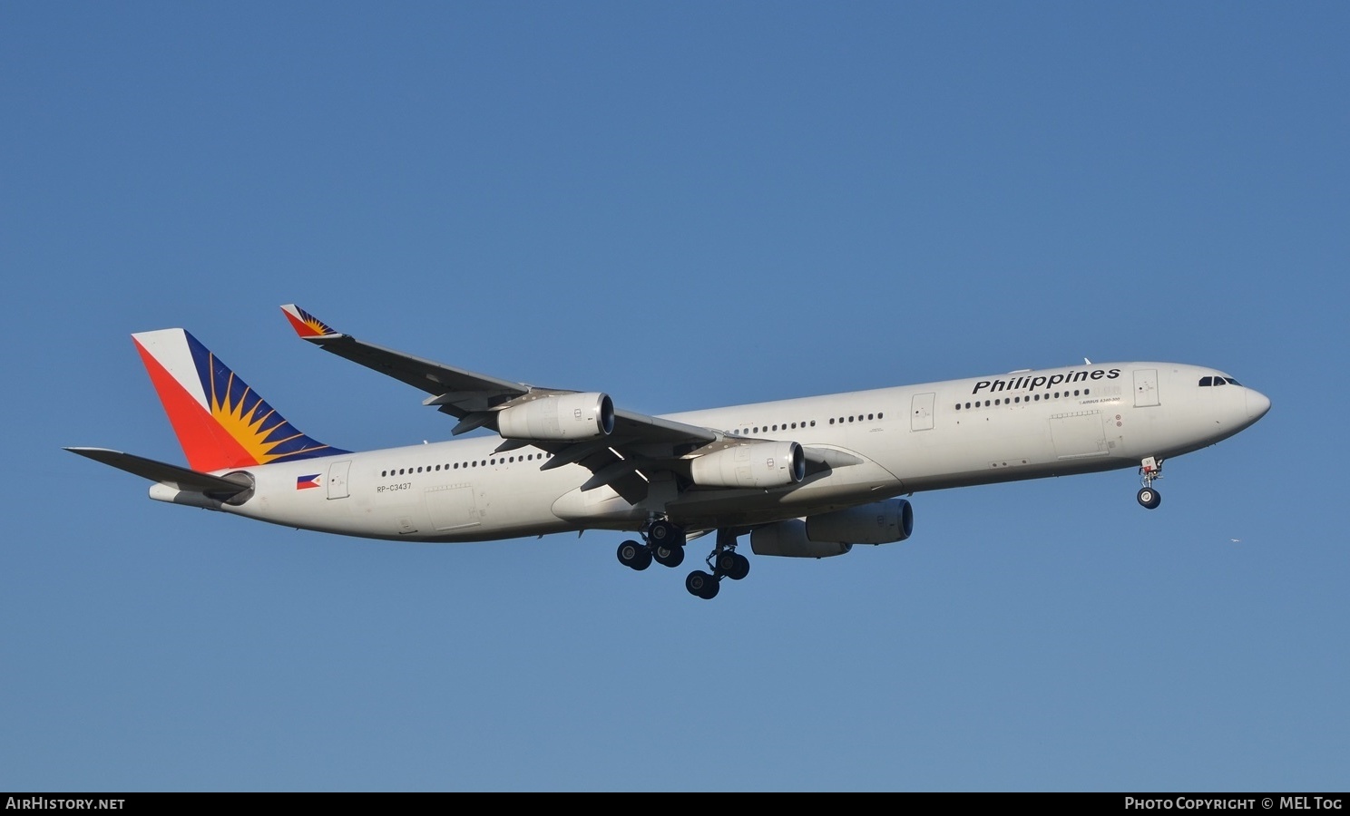 Aircraft Photo of RP-C3437 | Airbus A340-313 | Philippine Airlines | AirHistory.net #647555