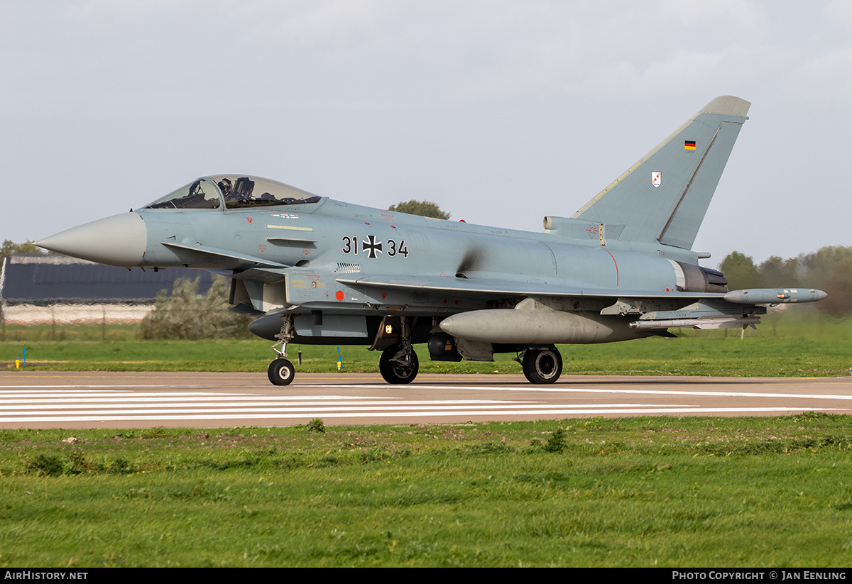 Aircraft Photo of 3134 | Eurofighter EF-2000 Typhoon S | Germany - Air Force | AirHistory.net #647628