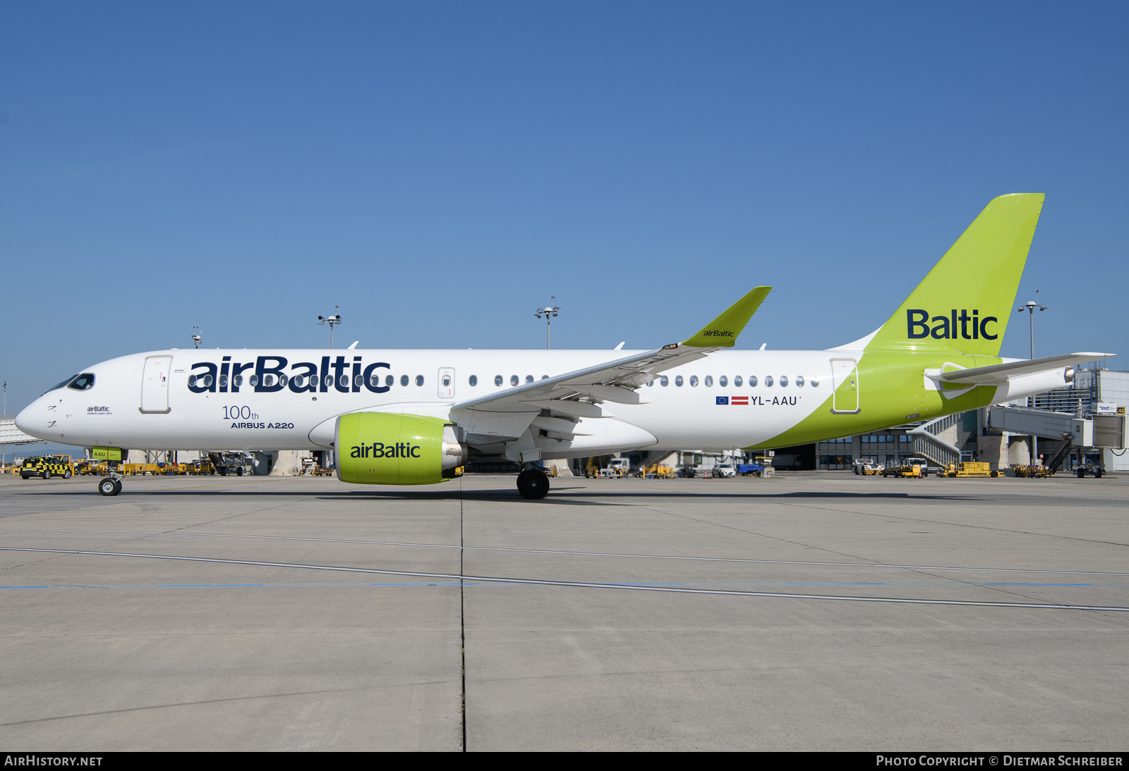Aircraft Photo of YL-AAU | Airbus A220-371 (BD-500-1A11) | AirBaltic | AirHistory.net #647777