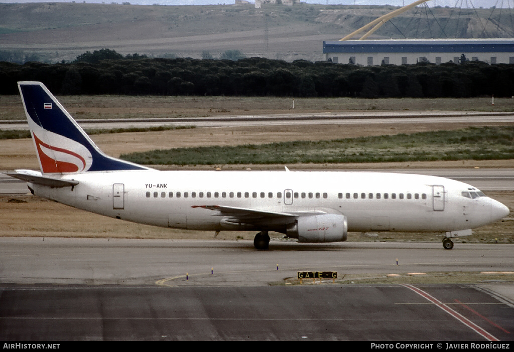 Aircraft Photo of YU-ANK | Boeing 737-3H9 | JAT Yugoslav Airlines - Jugoslovenski Aerotransport | AirHistory.net #647826