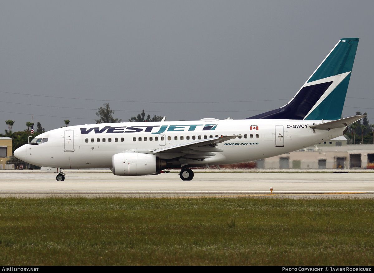 Aircraft Photo of C-GWCY | Boeing 737-6CT | WestJet | AirHistory.net #647830