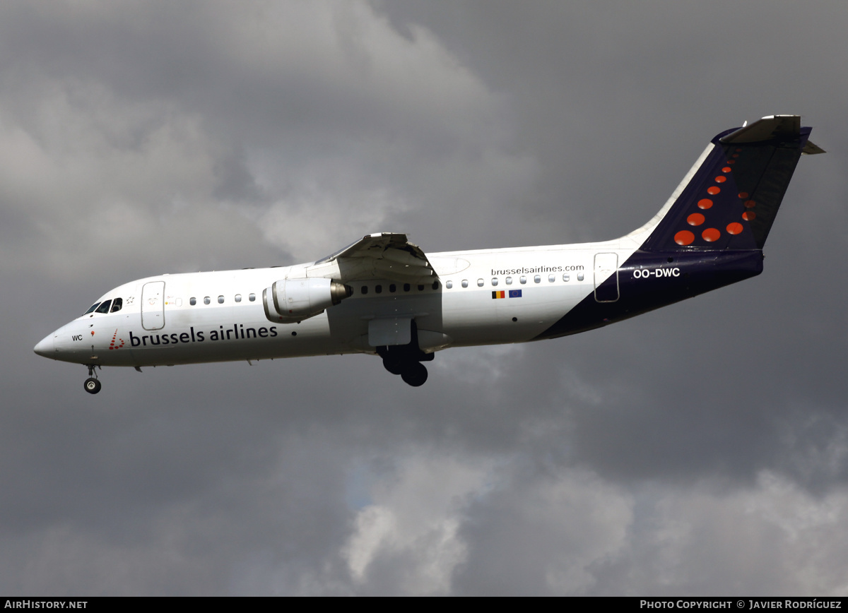 Aircraft Photo of OO-DWC | British Aerospace Avro 146-RJ100 | Brussels Airlines | AirHistory.net #647844