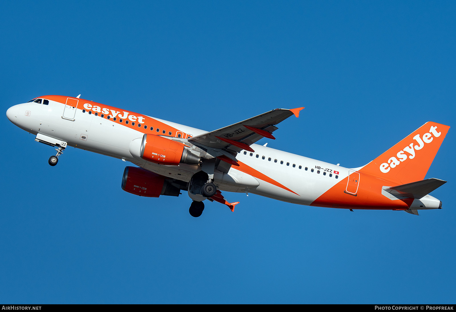 Aircraft Photo of HB-JZZ | Airbus A320-214 | EasyJet | AirHistory.net #647852