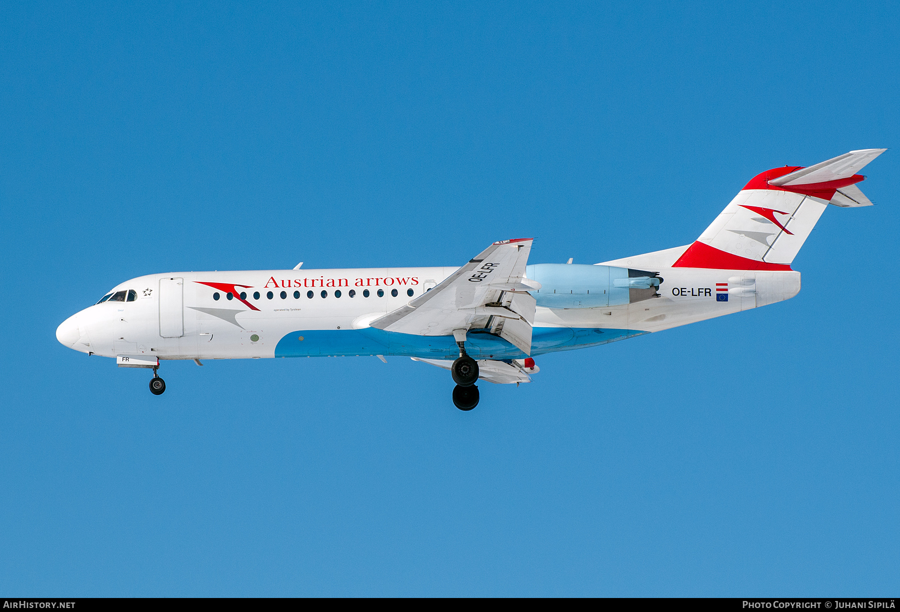 Aircraft Photo of OE-LFR | Fokker 70 (F28-0070) | Austrian Arrows | AirHistory.net #647923