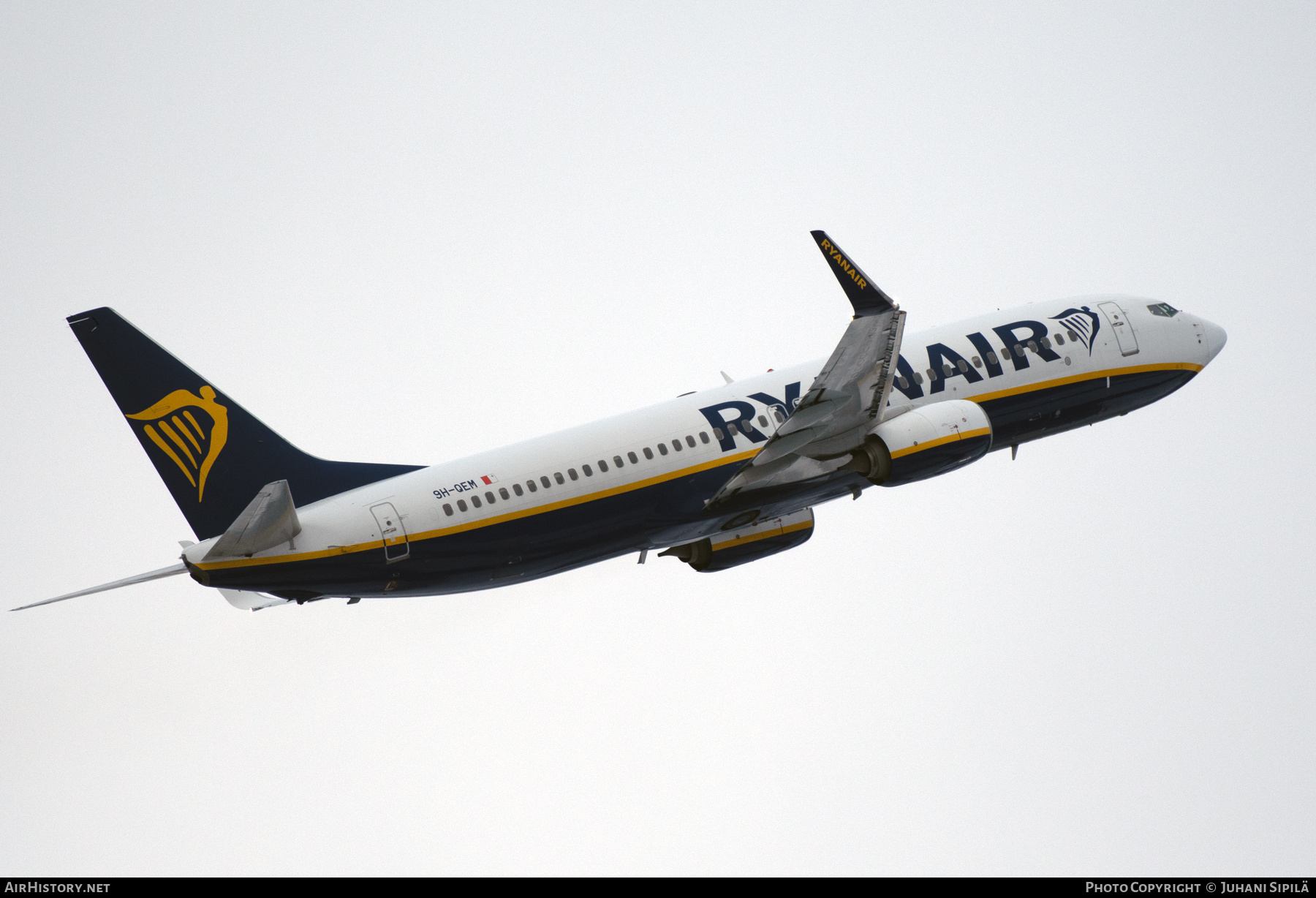 Aircraft Photo of 9H-QEM | Boeing 737-800 | Ryanair | AirHistory.net #648129