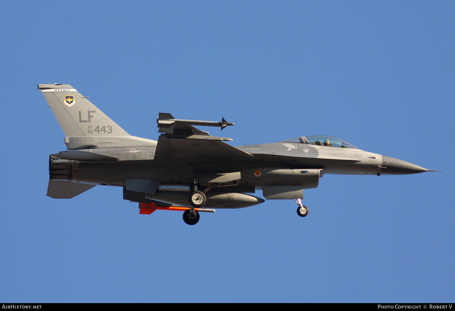 Aircraft Photo of 85-1443 / AF85-443 | General Dynamics F-16C Fighting Falcon | USA - Air Force | AirHistory.net #648137