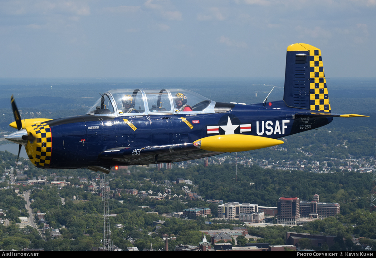 Aircraft Photo of N266JD / 55-253 | Beech T-34A Mentor | USA - Air Force | AirHistory.net #648314