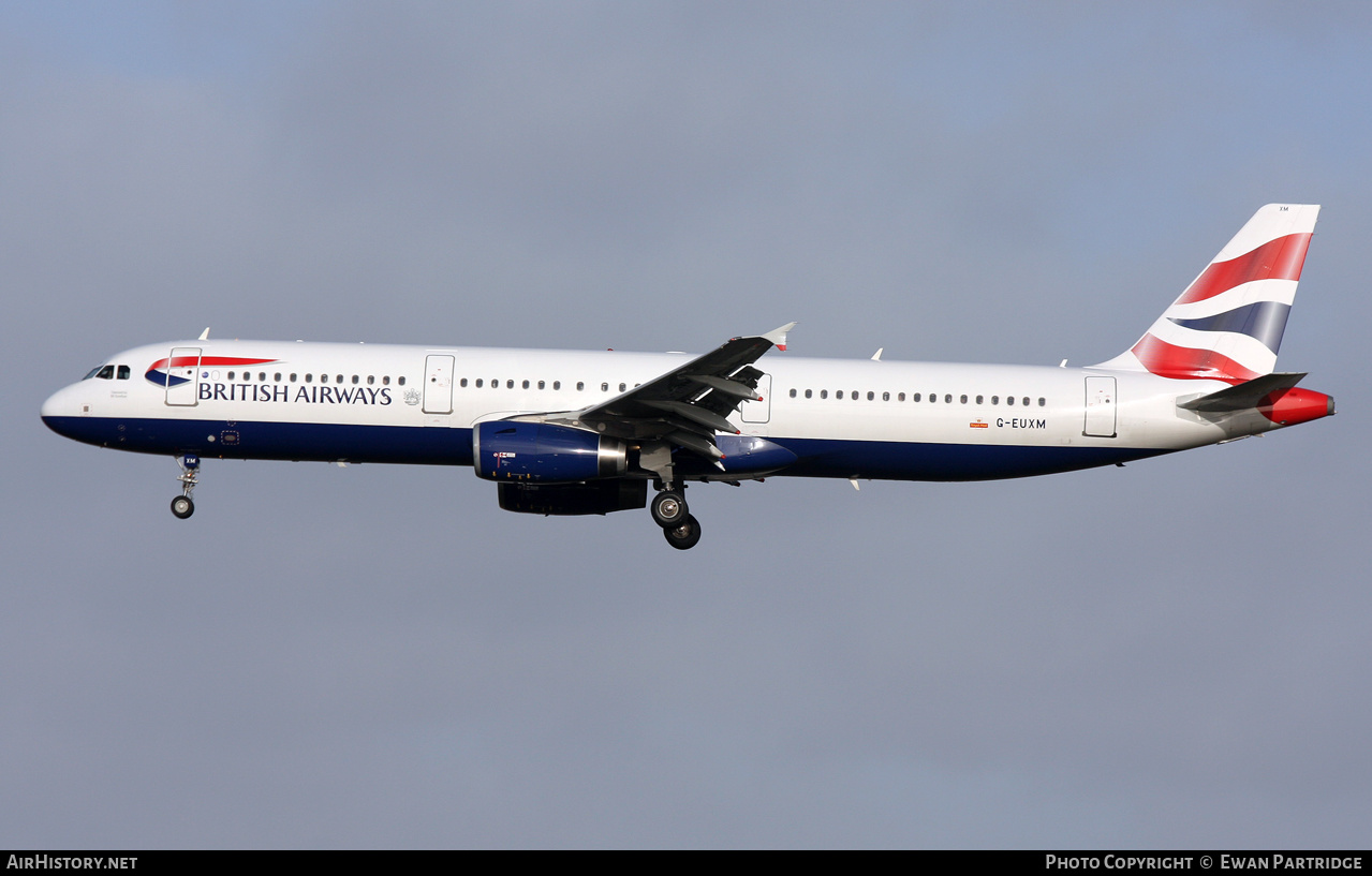 Aircraft Photo of G-EUXM | Airbus A321-231 | British Airways | AirHistory.net #648315