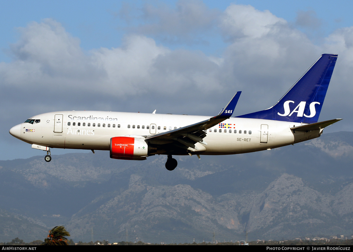 Aircraft Photo of SE-RET | Boeing 737-76N | Scandinavian Airlines - SAS | AirHistory.net #648355