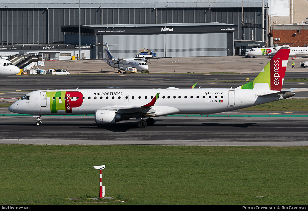 Aircraft Photo of CS-TTW | Embraer 195AR (ERJ-190-200IGW) | TAP Air Portugal Express | AirHistory.net #648365