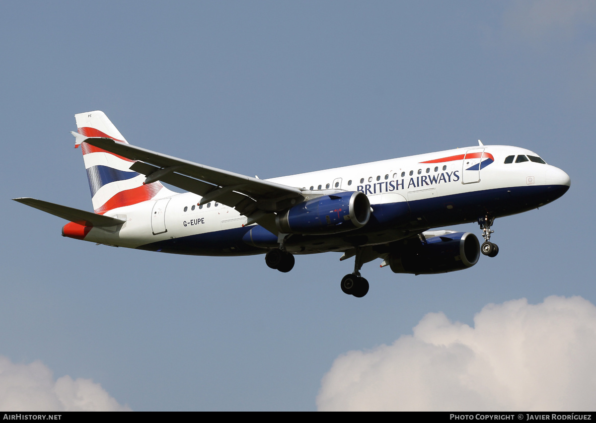 Aircraft Photo of G-EUPE | Airbus A319-131 | British Airways | AirHistory.net #648395