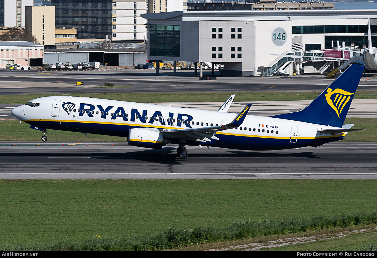 Aircraft Photo of EI-GXK | Boeing 737-800 | Ryanair | AirHistory.net #648403