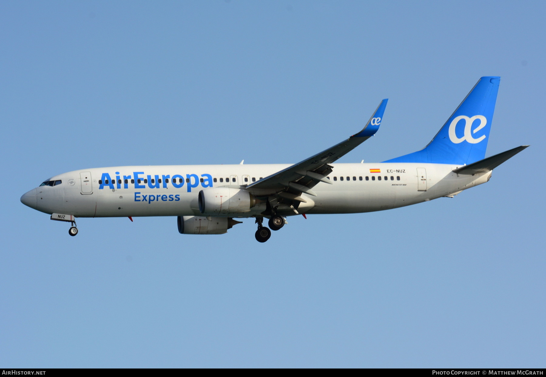 Aircraft Photo of EC-NUZ | Boeing 737-8GP | Air Europa Express | AirHistory.net #648424