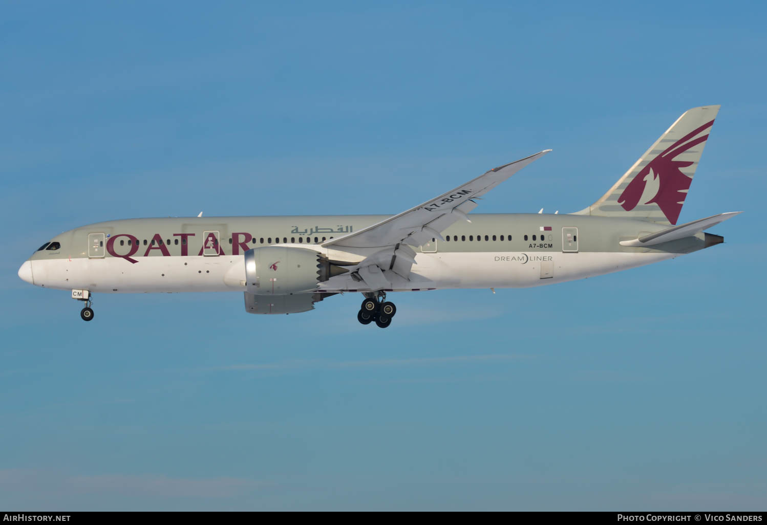 Aircraft Photo of A7-BCM | Boeing 787-8 Dreamliner | Qatar Airways | AirHistory.net #648447