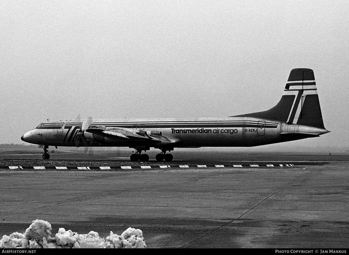 Aircraft Photo of G-AZKJ | Canadair CL-44D4-2 | Transmeridian Air Cargo | AirHistory.net #648607