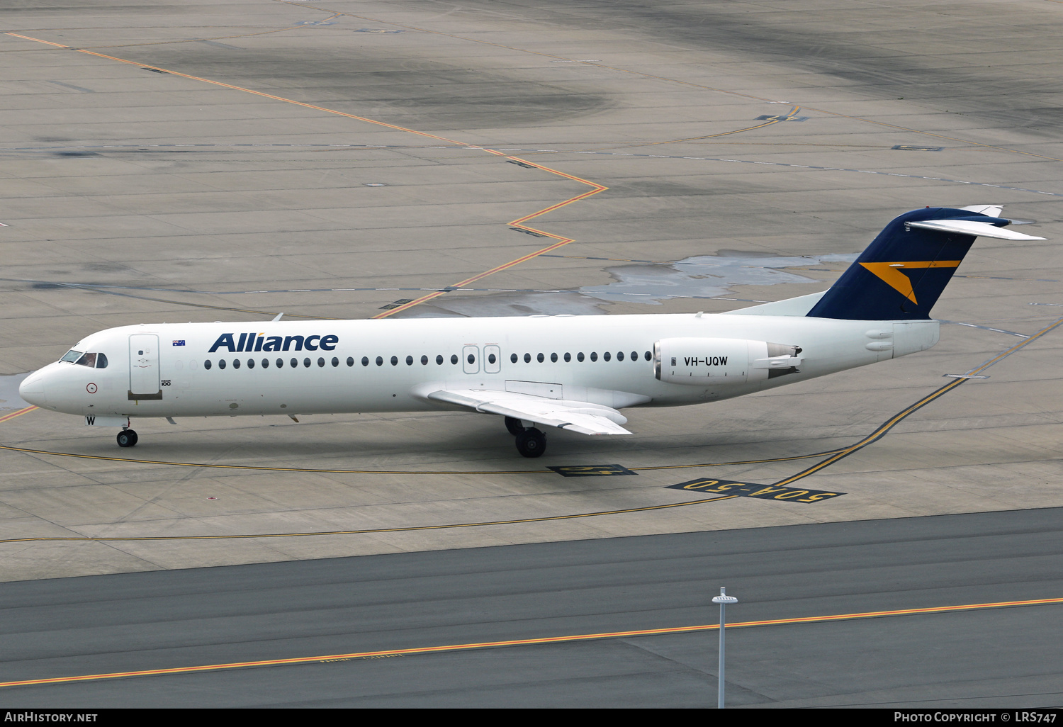 Aircraft Photo of VH-UQW | Fokker 100 (F28-0100) | Alliance Airlines | AirHistory.net #648634