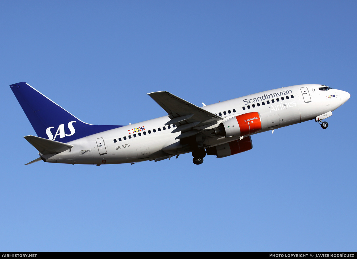 Aircraft Photo of SE-RES | Boeing 737-7BX | Scandinavian Airlines - SAS | AirHistory.net #648719