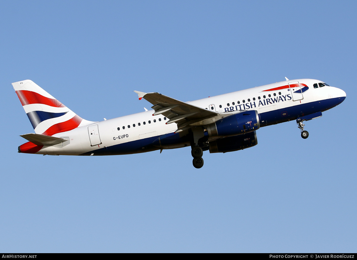 Aircraft Photo of G-EUPD | Airbus A319-131 | British Airways | AirHistory.net #648770