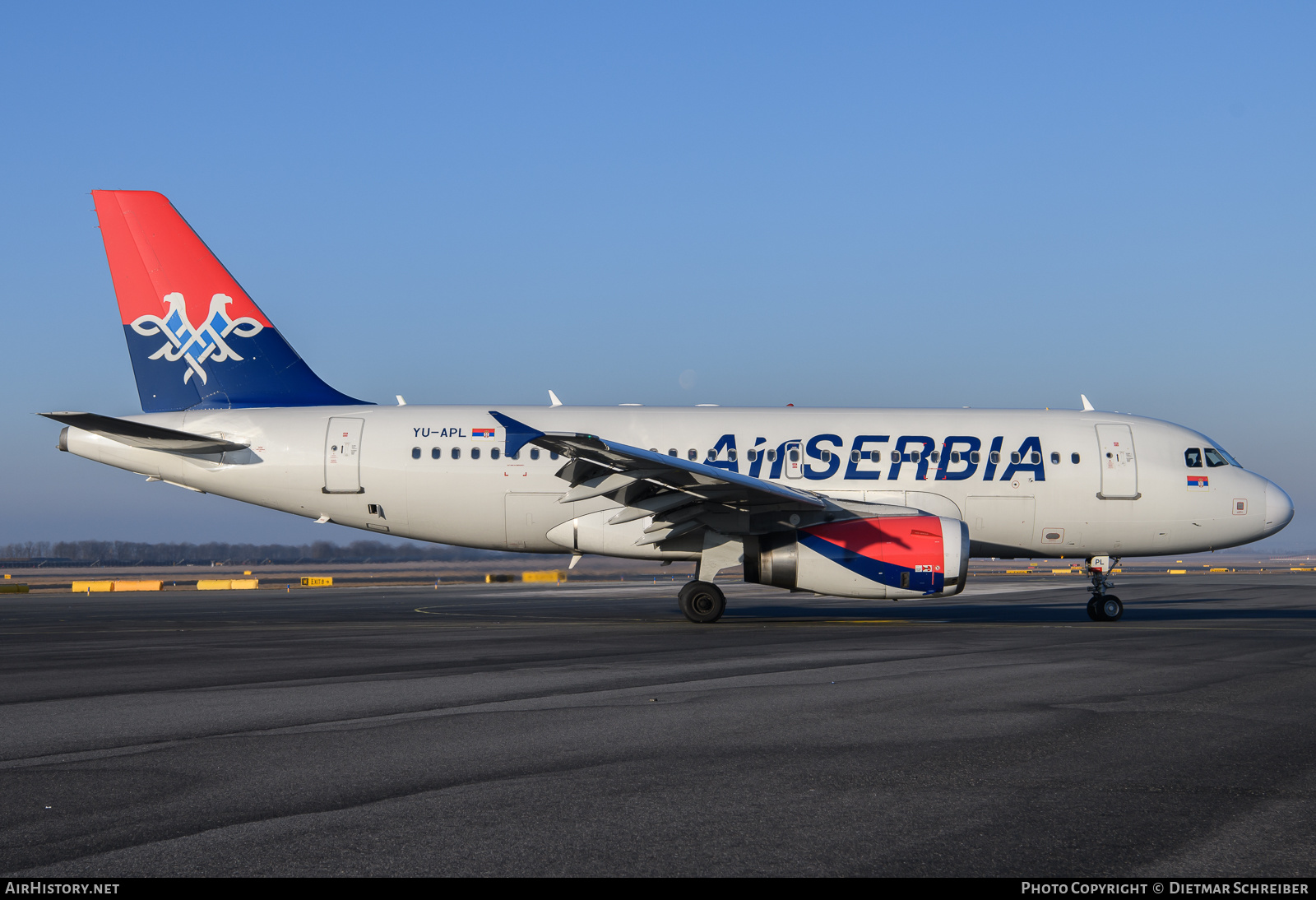 Aircraft Photo of YU-APL | Airbus A319-132 | Air Serbia | AirHistory.net #648826
