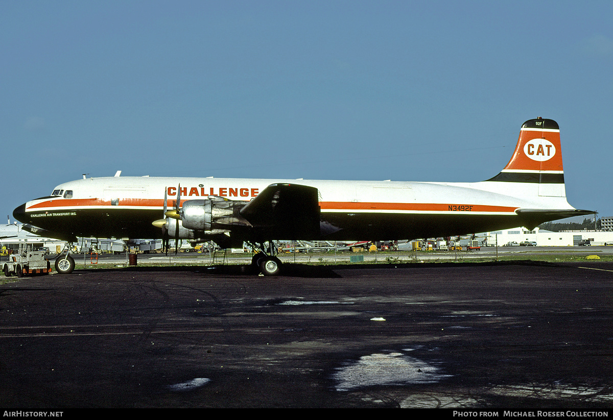 Aircraft Photo of N3492F | Douglas C-118A Liftmaster (DC-6A) | Challenge Air Transport - CAT | AirHistory.net #648897