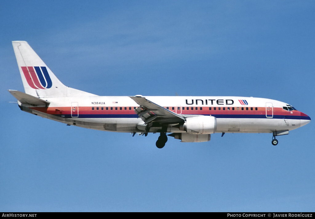 Aircraft Photo of N384UA | Boeing 737-322 | United Airlines | AirHistory.net #649087