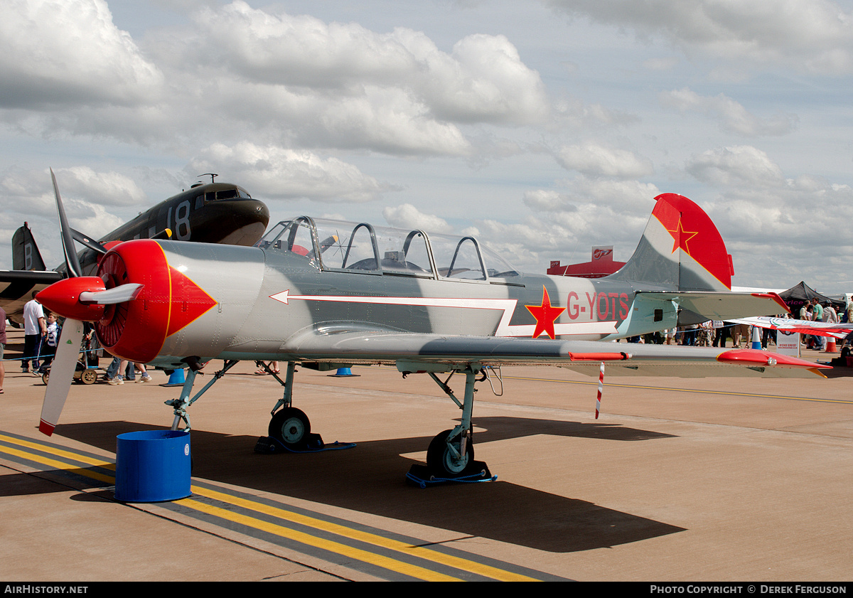 Aircraft Photo of G-YOTS | Yakovlev Yak-52 | Soviet Union - Air Force | AirHistory.net #649093