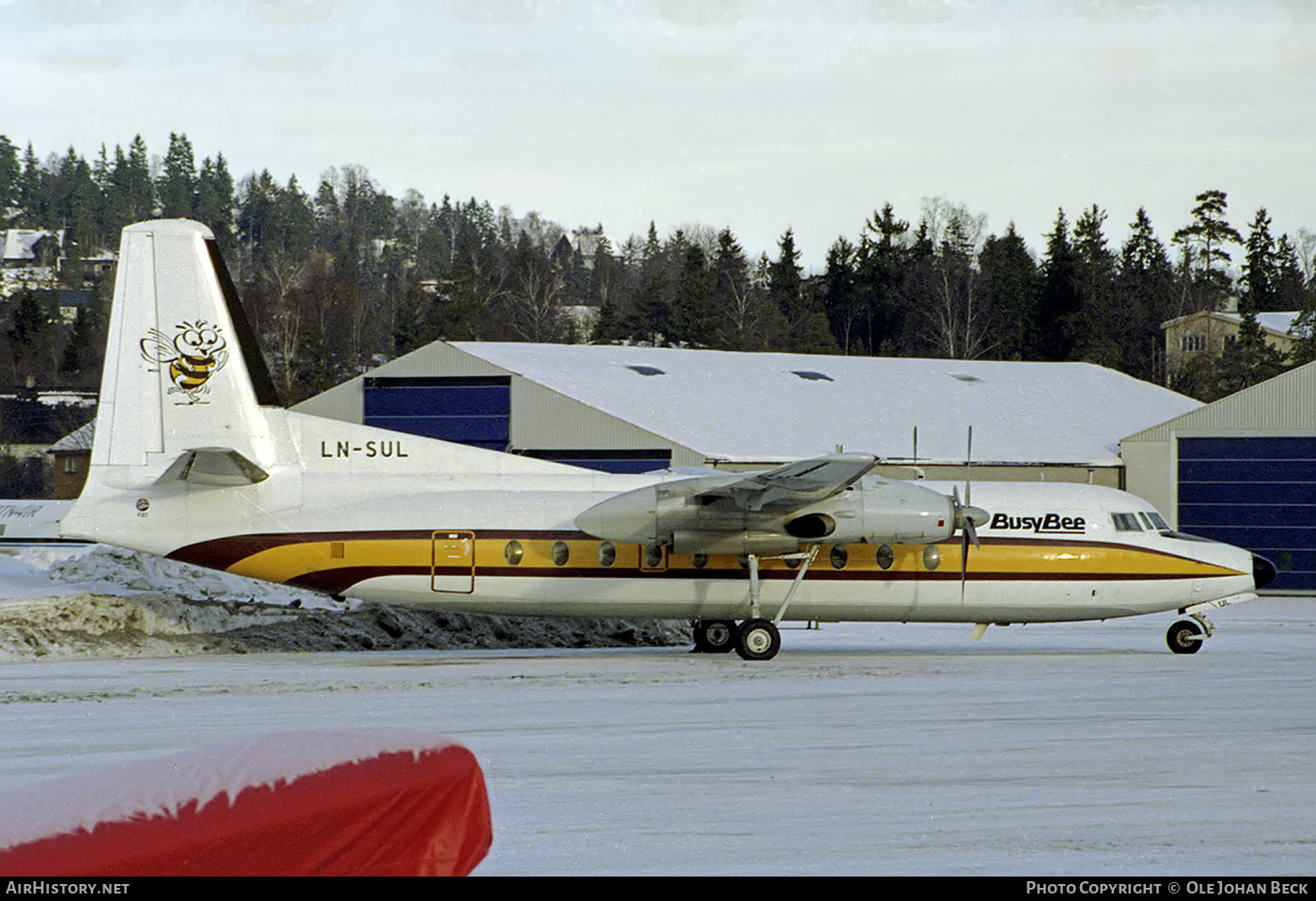 Aircraft Photo of LN-SUL | Fokker F27-100 Friendship | Busy Bee of Norway | AirHistory.net #649128