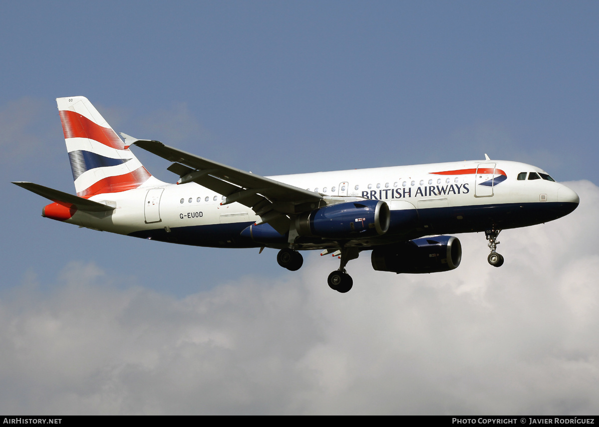 Aircraft Photo of G-EUOD | Airbus A319-131 | British Airways | AirHistory.net #649132